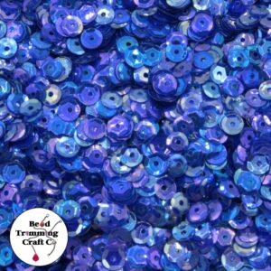 Sequin - Round - Cup – 5mm – Purple Iris - Price per gram