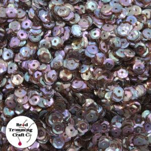 Sequin - Round - Cup – 5mm – Eggplant - Price per gram