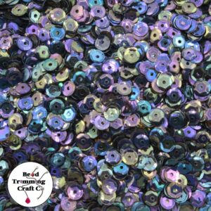 Sequin - Round - Cup – 5mm – Purple Dark Iris - Price per gram