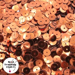 Sequin - Round - Flat – 6mm – Copper - Price per gram