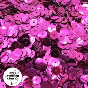 Sequin - Round - Flat – 6mm – Pink Fuchsia - Price per gram