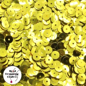 Sequin - Round - Flat – 6mm – Gold - Price per gram
