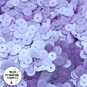 Sequin - Round - Flat – 6mm – Purple Light Matte - Price per gram