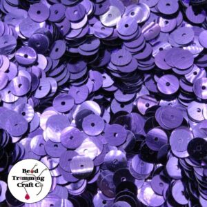 Sequin - Round - Flat – 6mm – Purple Dark - Price per gram