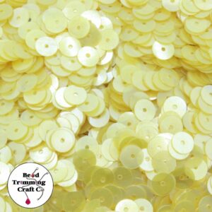 Sequin - Round - Flat – 6mm – Yellow Matte - Price per gram