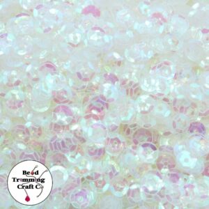 Sequin - Round - Cup – 5mm – Clear AB - Price per gram