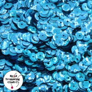 Sequin - Round - Cup – 6mm – Blue - Price per gram
