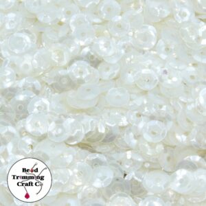 Sequin - Round - Cup – 5mm – Clear Luster - Price per gram