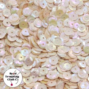 Sequin - Round - Cup – 6mm – Cream AB - Price per gram