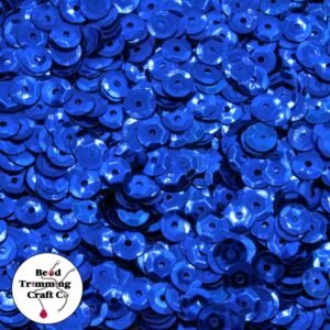 Sequin - Round - Cup – 6mm – Blue Dark - Price per gram