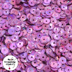 Sequin - Round - Cup – 6mm – Pink Fuchsia Laser A - Price per gram