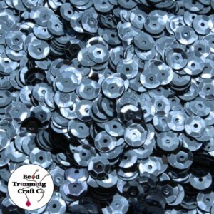 Sequin - Round - Cup – 5mm – Hematite - Price per gram