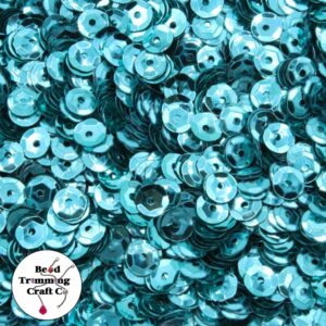 Sequin - Round - Cup – 5mm – Blue Light - Price per gram