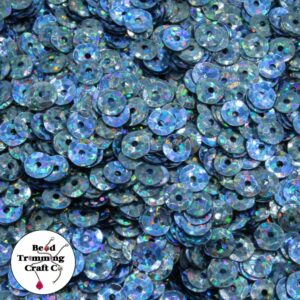 Sequin - Round - Cup – 6mm – Blue Montana Laser - Price per gram