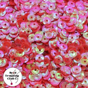 Sequin - Round - Cup – 6mm – Pink Peony AB - Price per gram