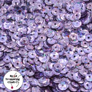 Sequin - Round - Cup – 6mm – Pink Laser - Price per gram