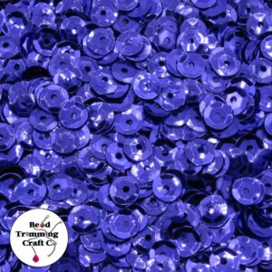 Sequin - Round - Cup – 6mm – Purple Dark - Price per gram