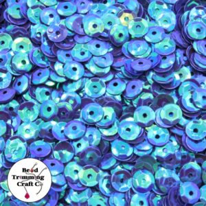 Sequin - Round - Cup – 6mm – Purple Tanzanite AB - Price per gram