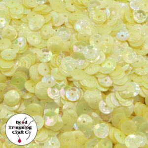 Sequin - Round - Cup – 6mm – Yellow AB - Price per gram