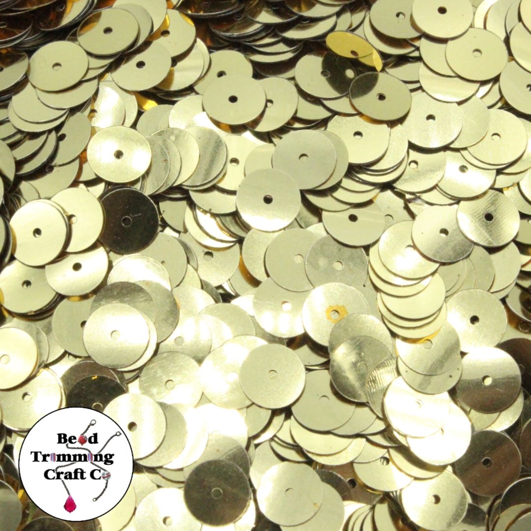 Sequin - Round - Flat – 8mm – Gold Old - Price per gram