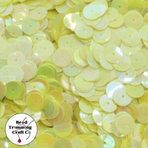 Sequin - Round - Flat – 8mm – Yellow AB - Price per gram