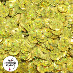 Sequin - Round - Cup – 10mm – Gold Laser - Price per gram