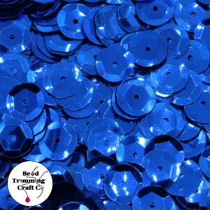 Sequin - Round - Cup – 10mm – Blue - Price per gram