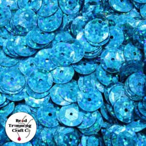 Sequin - Round - Cup – 10mm – Blue Laser - Price per gram