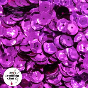 Sequin - Round - Cup – 10mm – Pink Fuchsia - Price per gram