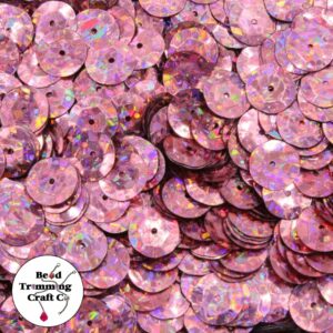 Sequin - Round - Cup – 10mm – Pink Ind Laser - Price per gram