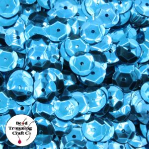 Sequin - Round - Cup – 10mm – Blue Light - Price per gram