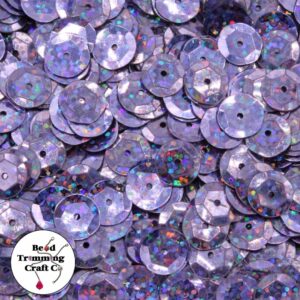 Sequin - Round - Cup – 10mm – Pink Mauve Laser - Price per gram