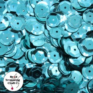 Sequin - Round - Cup – 10mm – Blue Teale - Price per gram