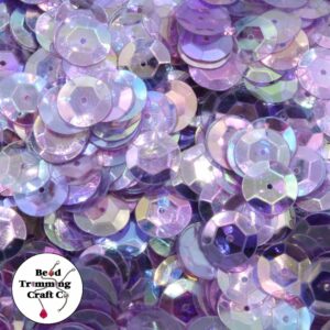 Sequin - Round - Cup – 10mm – Purple Transparent AB - Price per gram