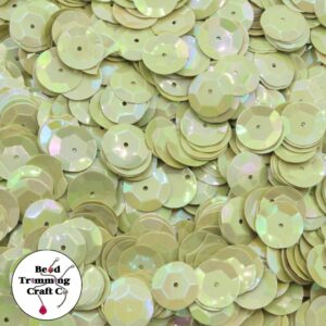 Sequin - Round - Cup – 10mm – Green Mustard Dark AB - Price per gram