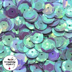 Sequin - Round - Cup – 10mm – Purple Opal AB - Price per gram