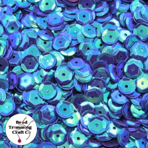 Sequin - Round - Cup – 8mm – Purple Tanzanite AB - Price per gram