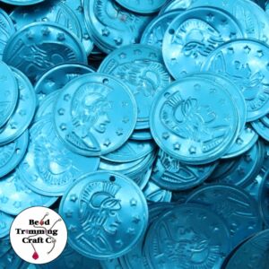 Sequin - Coin – 22mm – Blue - Price per gram