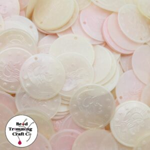 Sequin - Coin – 22mm – Matte Peach - Price per gram