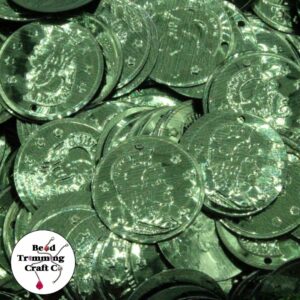 Sequin - Coin – 22mm – Olive - Price per gram