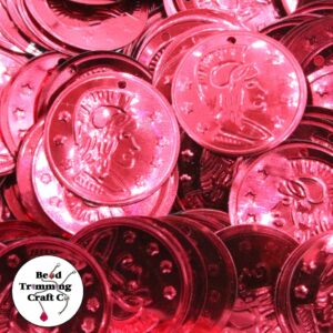 Sequin - Coin – 22mm – Red - Price per gram