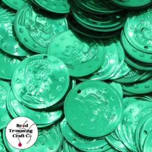 Sequin - Coin – 22mm – Green - Price per gram
