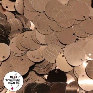 Sequin - Round - Flat – 13mm – Bronze - Price per gram