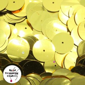 Sequin - Round - Flat – 20mm – Gold - Price per gram