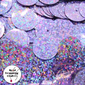Sequin - Round - Flat – 20mm – Salmon Laser - Price per gram