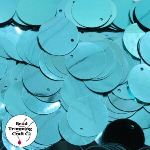 Sequin - Round - Flat – 20mm – Blue - Price per gram