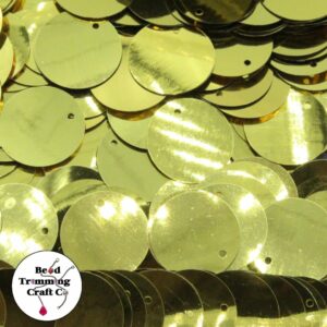 Sequin - Round - Flat – 20mm – Gold - Price per gram