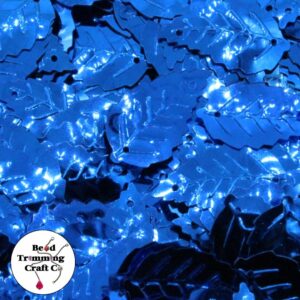 Sequin - Leaf – 25mm – Blue - Price per gram