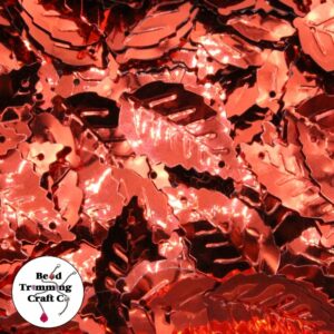 Sequin - Leaf – 25mm – Red - Price per gram