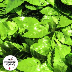 Sequin - Leaf – 25mm – Green - Price per gram